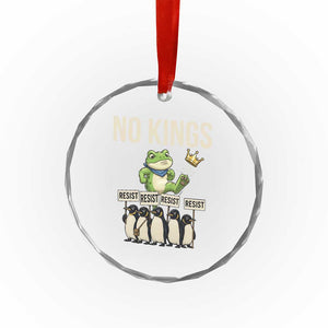 Resist Frog Crystal Glass Ornament No Kings Funny Portland Protest ICE Activist Meme TS14 Print Your Wear