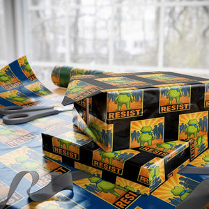 Resist Frog Graphic Wrapping Paper Roll Protest Stand Against Fascism TS02 Black Print Your Wear