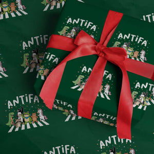 Resist Frog Protest Wrapping Paper Roll Antifa Inflatable Costume Portland Frog Political Satire TS10 Green Print Your Wear