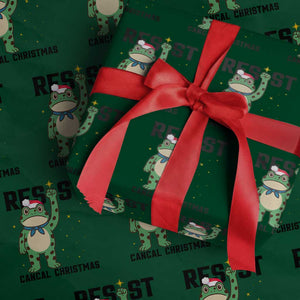 Resist Frog Wrapping Paper Roll Funny Portland Protest ICE Activist Meme TS14 Green Print Your Wear