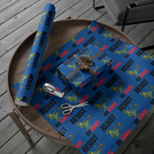 Resist Frog Wrapping Paper Roll No Kings In America Political 2025 TS14 Blue Print Your Wear
