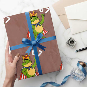 Resist Frog Wrapping Paper Roll Super American 67 Six Seven Meme TS14 Mocha Print Your Wear