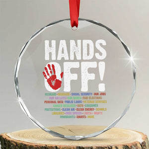 Resist Hands Off Crystal Glass Ornament Protect USA American We The People TS02 Transparent Glass 3'' Circle Print Your Wear
