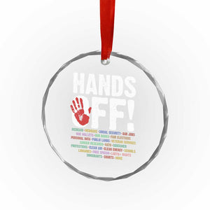 Resist Hands Off Crystal Glass Ornament Protect USA American We The People TS02 Print Your Wear