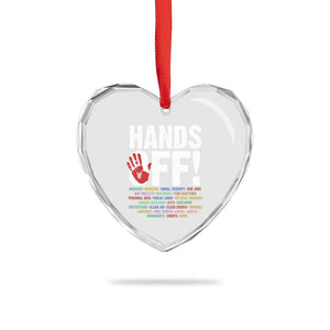 Resist Hands Off Heart Crystal Glass Ornament Protect USA American We The People TS02 Print Your Wear