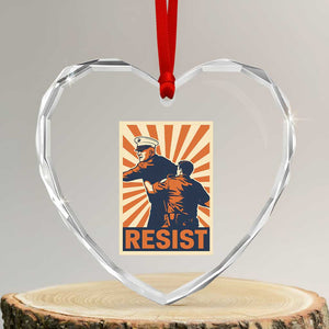 Resist Marine Veteran Political Protest Heart Crystal Glass Ornament America First Anti War TS02 Transparent Glass 3'' Heart Print Your Wear