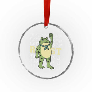 Resist Raised Fist Frog Crystal Glass Ornament Portland Protest Freedom Fighter TS02 Print Your Wear