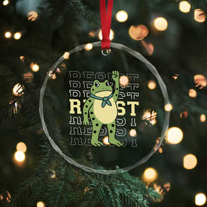 Resist Raised Fist Frog Crystal Glass Ornament Portland Protest Freedom Fighter TS02 Print Your Wear