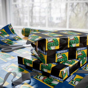 Resist Rosie Frog Wrapping Paper Roll Protest Parody Feminist Retro Poster TS02 Black Print Your Wear