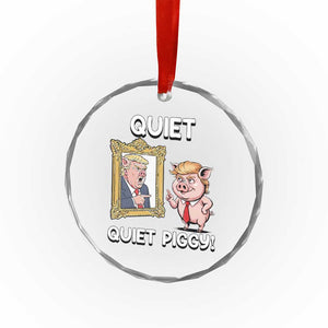 Resistance Movement Quiet Quiet Piggy Crystal Glass Ornament Funny Pig Political - Print Your Wear