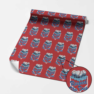 Respect The Drip Baseball Wrapping Paper Roll Driping Ice Cream Sport Lover TS02 Red Print Your Wear