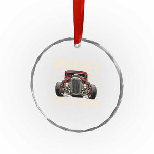 Respect The Elders Crystal Glass Ornament 1932 American Classic Hotrod