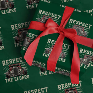 Respect The Elders Wrapping Paper Roll 1932 American Classic Hotrod