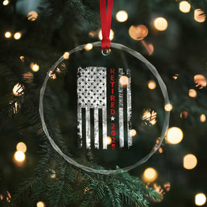 Retired 2025 Crystal Glass Ornament Vintage Old American Flag TS10 Print Your Wear