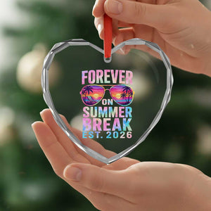 Retired Teacher Heart Crystal Glass Ornament Forever On Summer Break Retirement 2026 TS10 Print Your Wear