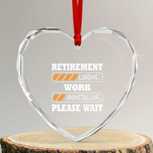 Retirement Loading Heart Crystal Glass Ornament Work Uninstalling Soon To Be Retired Retiring
