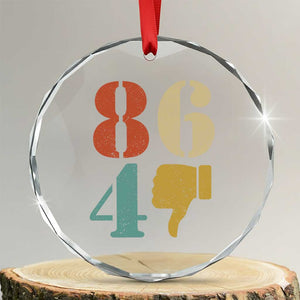 Retro 8647 Crystal Glass Ornament Classic Retro Vintage 80s Style TS10 Transparent Glass 3'' Circle Print Your Wear