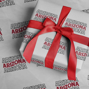 Retro Arizona Lover Wrapping Paper Roll Groovy Typography Vintage 70s State TS12 White Print Your Wear