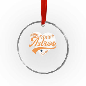 Retro Astro Script Name Crystal Glass Ornament Baseball Heart Vintage Sports Fans TS10 Print Your Wear