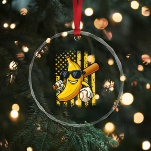 Retro Bananas Crystal Glass Ornament Vintage American Flag Banana Lover TS10 Print Your Wear