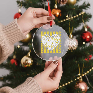 Retro Bananas Crystal Glass Ornament Vintage Baseball Heart Graphic Game Day Gifts TS10 Print Your Wear