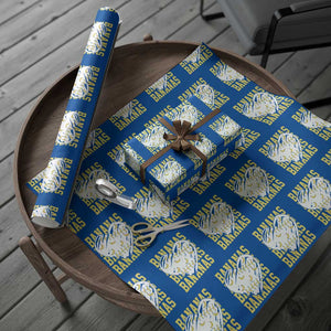 Retro Bananas Wrapping Paper Roll Vintage Baseball Heart Graphic Game Day Gifts TS10 Blue Print Your Wear