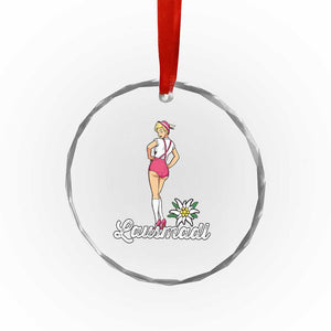 Retro Bavarian Pin Up Girl Lausmadl Crystal Glass Ornament Oktoberfest Edelweiss Flower TS02 Print Your Wear