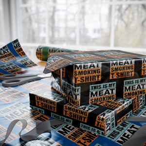Retro BBQ Smoker This is My Meat Smoking Wrapping Paper Roll TS10 Black Print Your Wear
