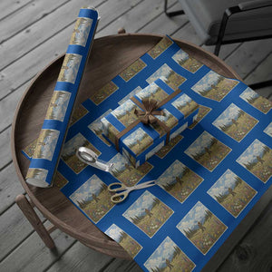 Retro Bigfoot Wildflower Wrapping Paper Roll Vintage Sasquatch Funny Cryptid TS10 Blue Print Your Wear