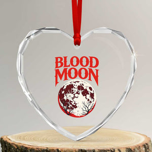 Retro Blood Moon Graphic Heart Crystal Glass Ornament Mystic Celestial Gothic Astronomy Art TS02 Transparent Glass 3'' Heart Print Your Wear