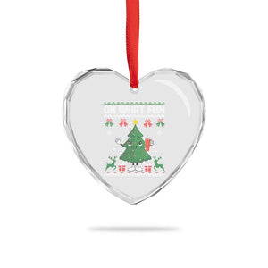 Retro Boujee Xmas Tree Heart Crystal Glass Ornament Oh What Fun TS02 Print Your Wear