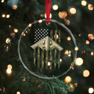 Retro Camo B2 Spirit Crystal Glass Ornament B-2 Bomber Stealth Aircraft Camouflage US Flag Patriotic TS10 Print Your Wear