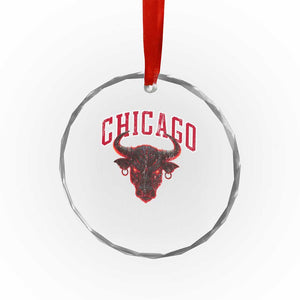 Retro Chicago Crystal Glass Ornament Bulls Mascot Team Spirit Vintage Basketball Fan TS10 Print Your Wear