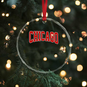 Retro Chicago Crystal Glass Ornament Vintage Chicago Throwback Athletic Sports Style 80s 90s TS10 Print Your Wear