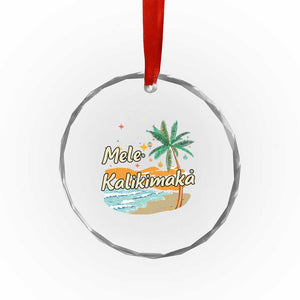 Retro Christmas In July Summer Beach Hawaii Crystal Glass Ornament Mele Kalikimaka TS10 Print Your Wear