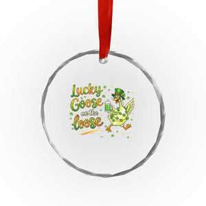 Retro Clover Duck Crystal Glass Ornament Lucky Goose On The Loose TS12 Print Your Wear