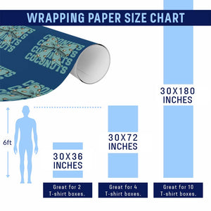Retro Coconuts Coquette Bow Wrapping Paper Roll Summer Beach Coconut Fruit Humor TS10 Print Your Wear