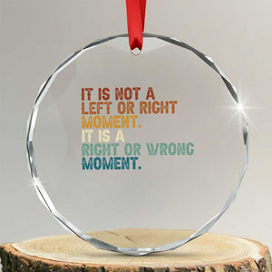 Retro Cory Booker Quotes Crystal Glass Ornament This is a Right or Wrong Moment Subtle FDT TS10 Transparent Glass 3'' Circle Print Your Wear