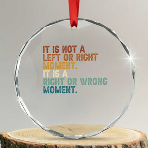 Retro Cory Booker Quotes Crystal Glass Ornament This is a Right or Wrong Moment Subtle FDT TS10 Transparent Glass 3'' Circle Print Your Wear