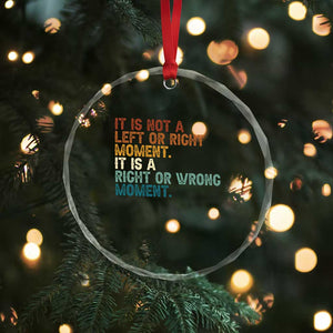 Retro Cory Booker Quotes Crystal Glass Ornament This is a Right or Wrong Moment Subtle FDT TS10 Print Your Wear
