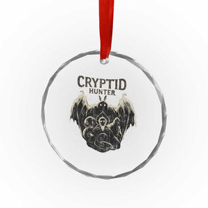 Retro Cryptid Hunter Crystal Glass Ornament Mothman Bigfoot Loch Ness Monster Cryptids TS10 Print Your Wear