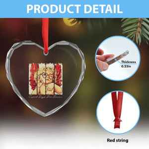 Retro Cupid Says Six Seven Heart Crystal Glass Ornament 67 Valentines Day TS12 Print Your Wear