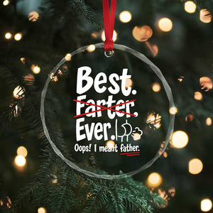 Retro Dad Worlds Best Farter I Mean Father Crystal Glass Ornament Funny Gag Gift Birthday Husband Dad Fathers Day TS10 Print Your Wear