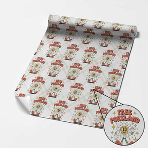 Retro Daisy Free Portland Wrapping Paper Roll Oregon Freedom Fighter Flower Groovy Graphic TS02 Christmas Plaid Print Your Wear