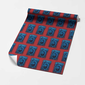 Retro Detroit Football Wrapping Paper Roll Love Lions Bootleg Vintage Rap Tee TS10 Red Print Your Wear