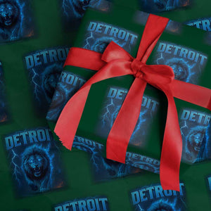 Retro Detroit Football Wrapping Paper Roll Love Lions Bootleg Vintage Rap Tee TS10 Green Print Your Wear