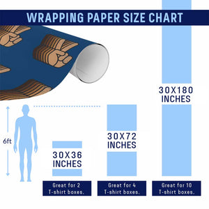 Retro Equality for All Wrapping Paper Roll Peace Sign V Fingers Skin Tone Hands Vintage TS10 Print Your Wear