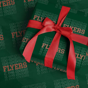 Retro Flyers Name Script Style Wrapping Paper Roll Vintage Distressed Graphic Sports Fan Pride TS02 Green Print Your Wear