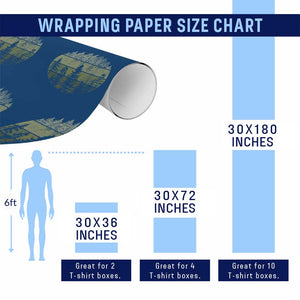 Retro Forest Trees Outdoors Nature Wrapping Paper Roll Vintage Wildlife TS10 Print Your Wear