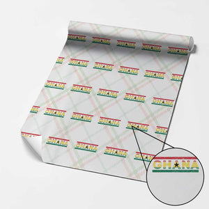 Retro Ghana Flag Wrapping Paper Roll Vintage Ghanaian Pride Ghanese Roots Heritage Graphic